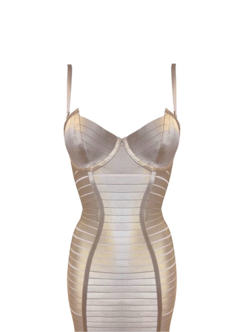 Sexy Bordelle Adjustable Angela Dress in Caramel - Picture 7 of 8